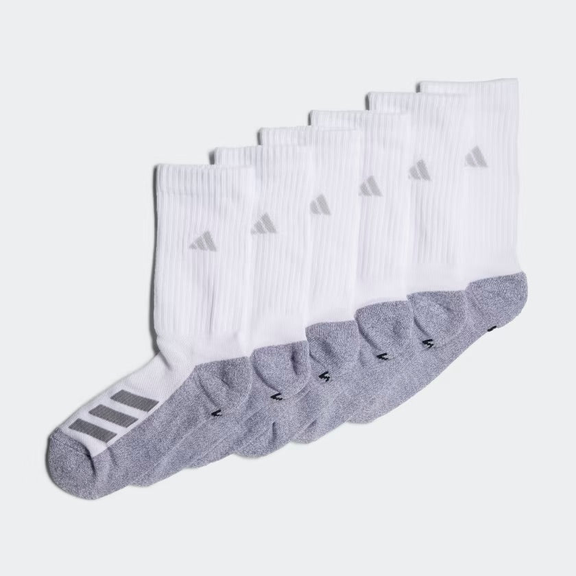 CUSHIONED ANGLE STRIPE CREW YOUTH SOCKS 6 PAIRS