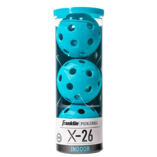 Franklin X-26 Indoor Pickleball Balls 3 Pack Vellum