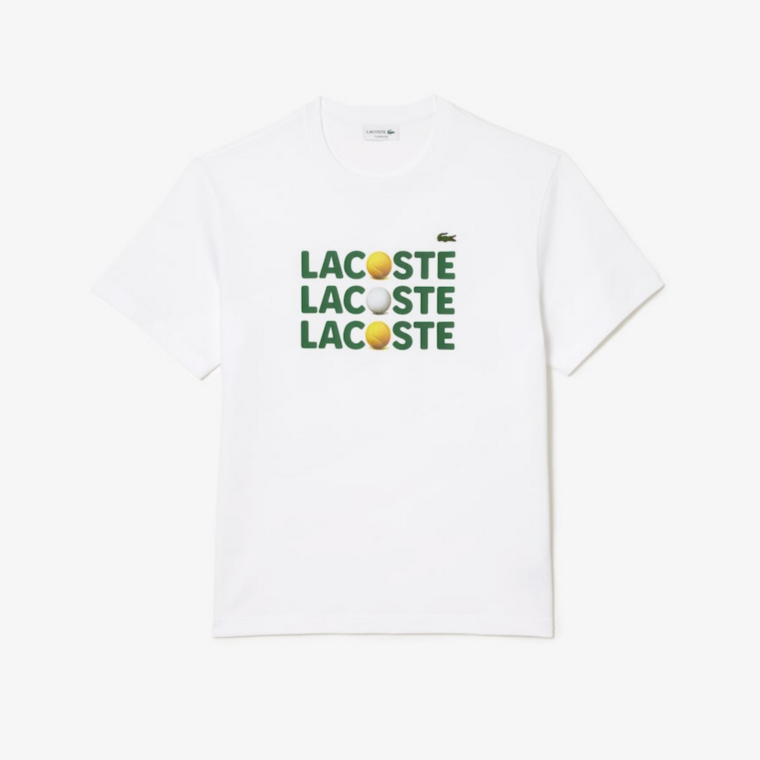 Lacoste Men's Heavy Cotton Ball Print T-Shirt