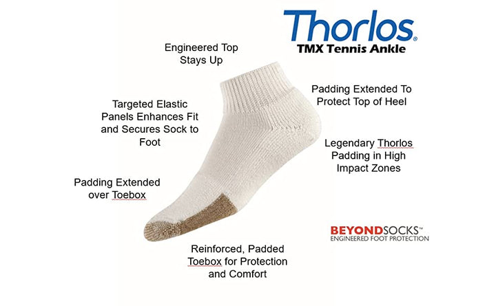 Thorlo Men Tennis Socks TMX13 White 