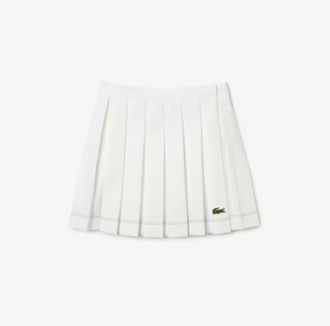 Lacoste Women’s Héritage Flared Cut Twill Pleated Skirt