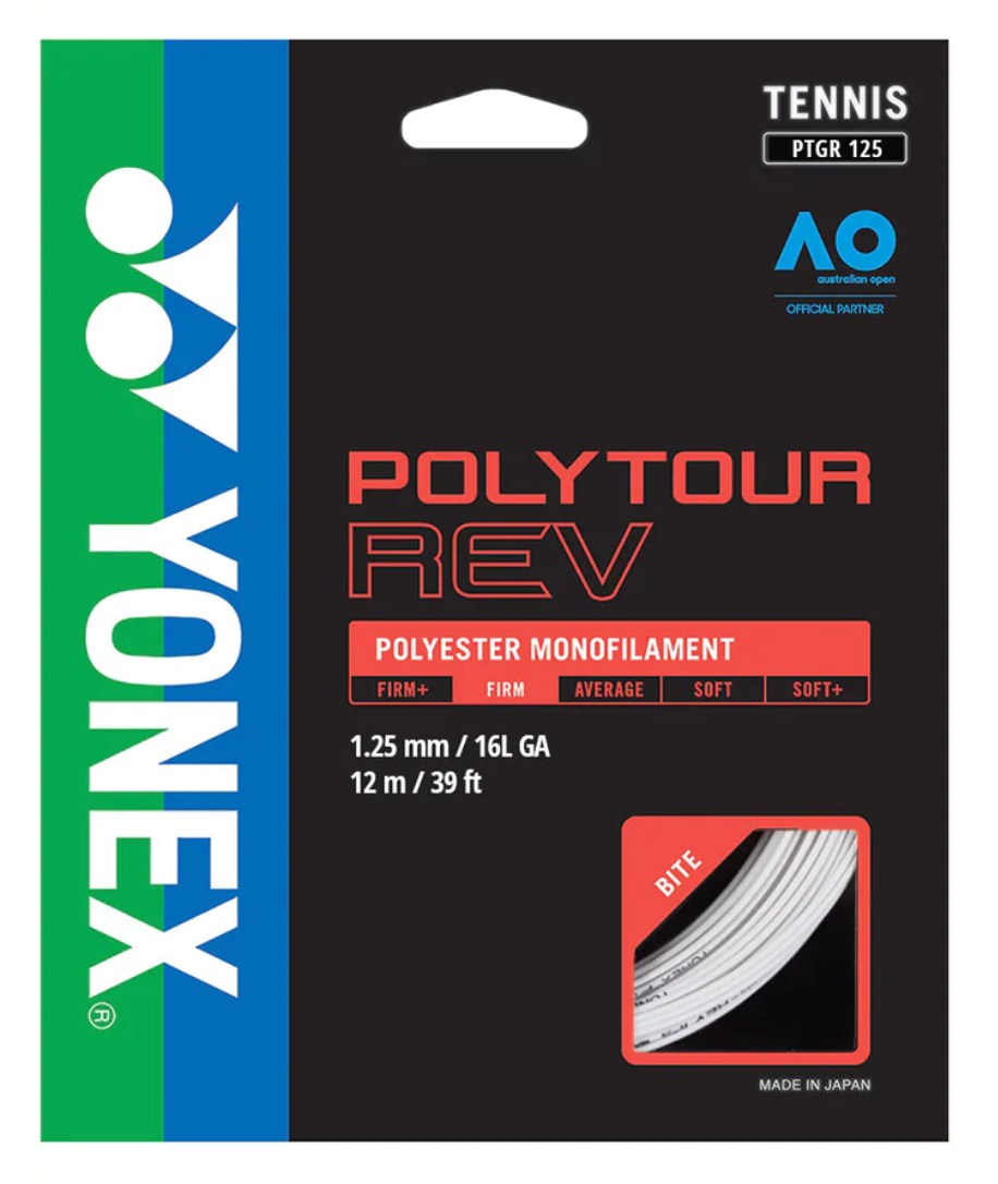 Yonex Polytour REV 16L G/ 1.25 mm - White