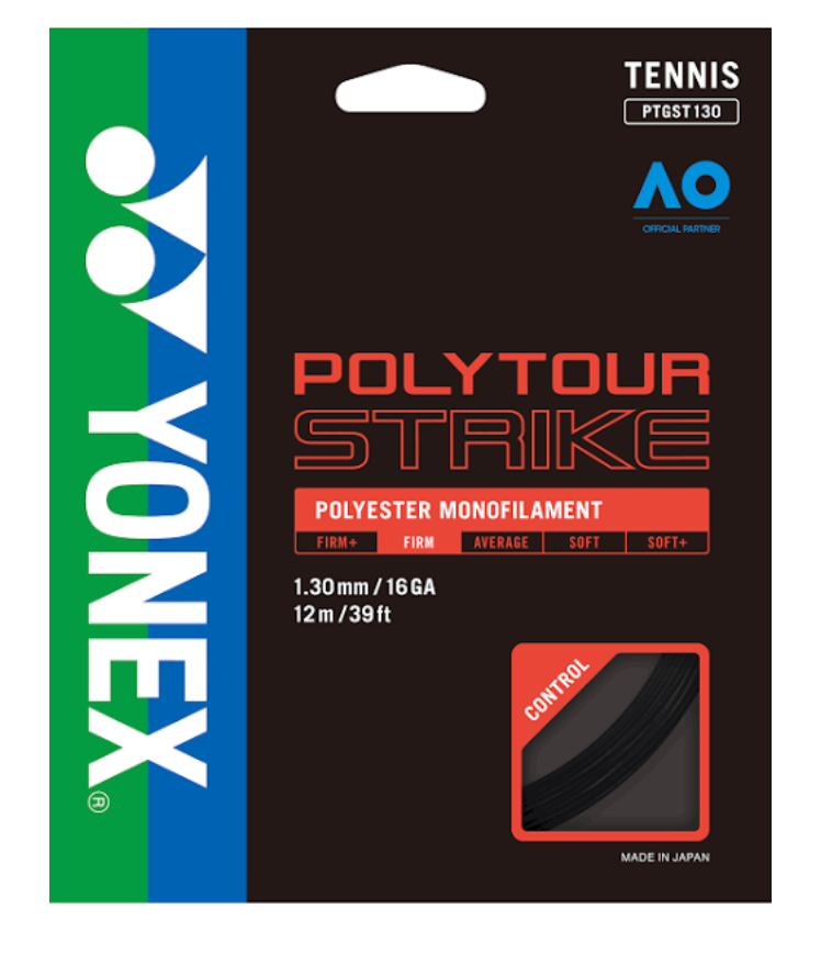 Yonex_Polytour_Strike_16_Gauge / 1.30 mm - Black_Yonex_Tennis_String_Boutique_Tennis_Cordage