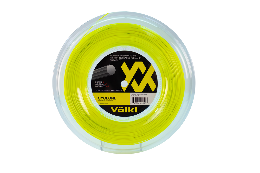 Volkl Cyclone Reel Neon Tennis String (Yellow, 17-Gram)