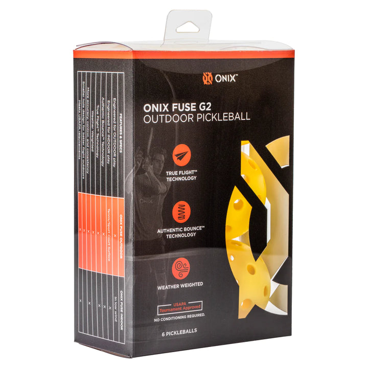 Onix Fuse G2 outdoor Yellow/orange - 6 balls pack