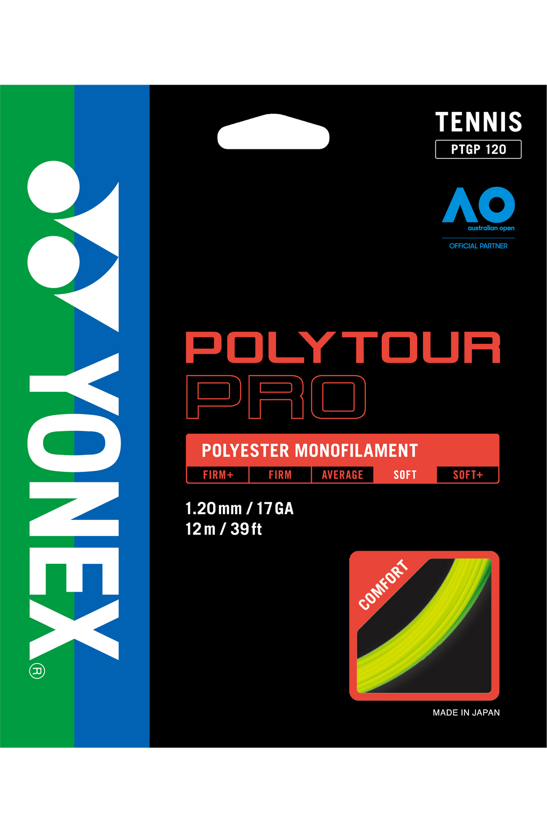 Yonex Polytour Pro 17G / 1.20 mm - Yellow